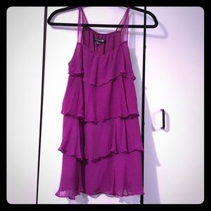 Forever 21 Purple Magenta Small ruffles shirt Silk